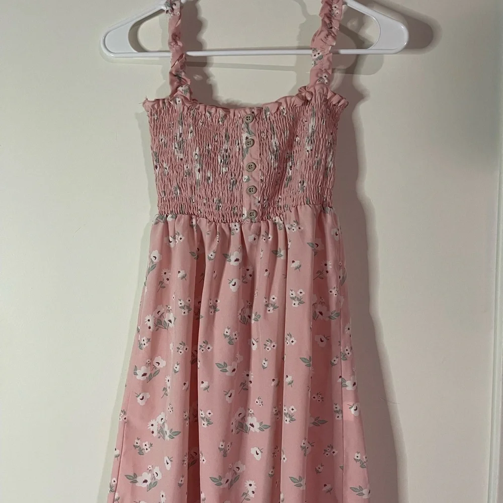 Adorable Pink Floral Kids Dress